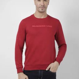 Numero Uno Red Regular Fit Printed Sweatshirt-picture-42