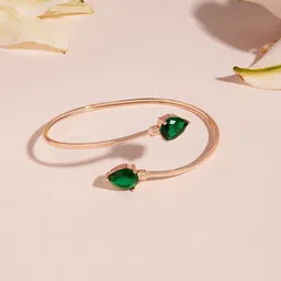 AMI Cubic Zirconia Rose Gold Plated Kada Bracelet image 4