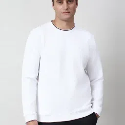 Peter England White Cotton Regular Fit Sweatshirt-picture-24