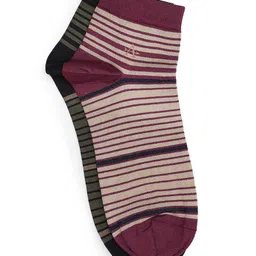 Arrow Men Pack Of 2 Striped Cotton Ankle-Length Socks-picture-16