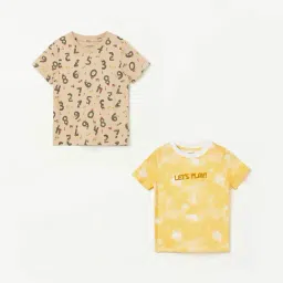 Juniors by Lifestyle Boys Multicolored Cotton Printed T-Shirt Pack of 2-picture-43