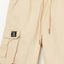 Fame Forever By Lifestyle Beige Cotton Regular Fit Shorts image 3