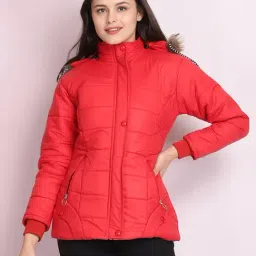 BUYNEWTREND Red Regular Fit Jacket-image-6