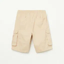 Fame Forever By Lifestyle Beige Cotton Regular Fit Shorts image 2