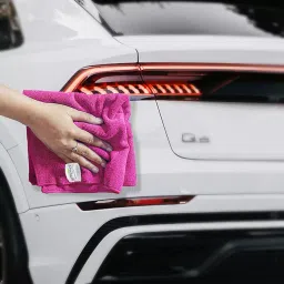 Softspun 40x40 cm 340 GSM Multicolor Microfiber Cloth Pack of 5 Pcs image 5