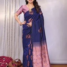ROOP SUNDARI SAREES Woven Design Zari Pure Silk Banarasi Saree-image-67