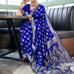 KALINI Ethnic Woven Design Zari Banarasi Saree image 4