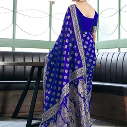 KALINI Ethnic Woven Design Zari Banarasi Saree image 3