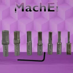 MachEl MT2 Shank Rotary Broach Set with 7 HSS Hex Punches M10x1.5 mm Drawbar Thread (MT2-Hex) image 4