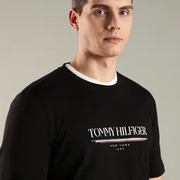Tommy Hilfiger Brand Logo Printed Round Neck Cotton T-shirt image 4