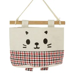 Cortina Off White & Red Checked Water Resistant Handbag Organiser image 2