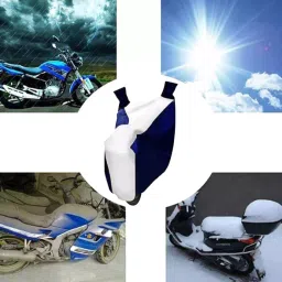 Auto Pearl Bike Cover for Harley Davidson Road Glide Special (White & Blue) image 3