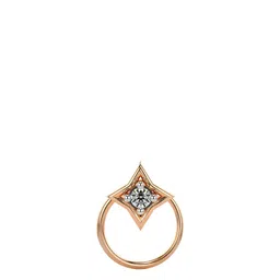 VALANOVA Women 14K Gold Lab Grown Diamond 0.03 CT Nosepin 0.18 gm-picture-23