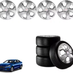 Auto Pearl Car Full Caps Black 381 mm(15 Inch)es Set of 4 Pcs Press Type Fitting PNH20 Wheel Cover for Ford Fusion15 cm-picture-12