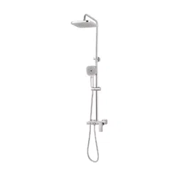 Somany Shower Column 200 mm Square Shape Metal Body Silver Color Wall Mount, 272220270031-picture-13