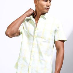 LOCOMOTIVE Premium Men Checked Casual Regular Fit Shirt-picture-11