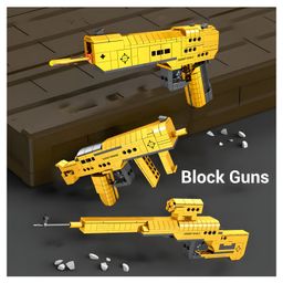 NEGOCIO Diy Power Ejection Toy Gun Outdoor Interesting Early Educational Building Blocks Bullet Toy Gun- PACK OF 1- COLOR MAY VARY-picture-6