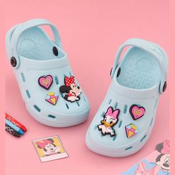 Disney by Yellow Bee Perforated Clogs With Minnie Mouse & Daisy Duck Charms - Light Blue-picture-41