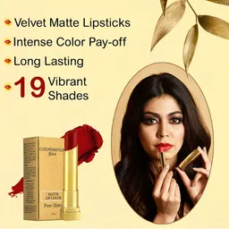 Coloressence Gold Long Lasting Pure Matte Lipstick - 3.3 gm - Fuchsia Flare - VML - 15 image 3