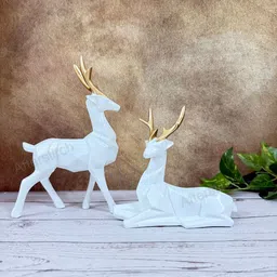 Afterstitch Set Of 2 3D Deer Idol Showpiece-image-37