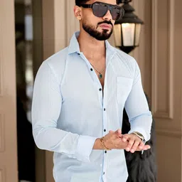 VORTEX Textured Spread Collar Casual Shirt image 4