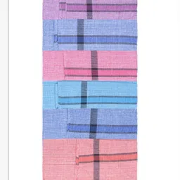 Ethazh Blue & Pink 3 Cotton 300 GSM Bath Towel image 2