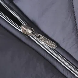 Pine Kids Woven Full Sleeves Front Open Padded Hooded Jacket with Solid Colour & Patch Detailing - Dark Grey image 4