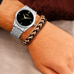 WROGN Men Embellished Dial & Straps Analogue Watch WRNWJ25 Set-71-picture-42