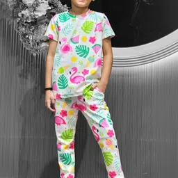 ALANTA Unisex Kids Printed T-shirt with Trousers-picture-19