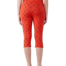 FEMEA Red Cotton Print Capri image 2