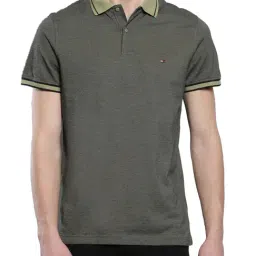 Tommy Hilfiger Faded Olive & Desert Sky Regular Fit Polo T-Shirt-image-76