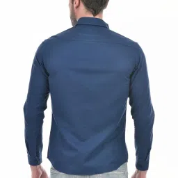 Numero Uno Navy Cotton Slim Fit Shirt image 2