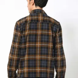 Rare Rabbit Black Relaxed Fit Checks Shaket image 2