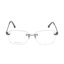 Police VPLC44K53568FR Grey Square Eye Frames For Men image 2