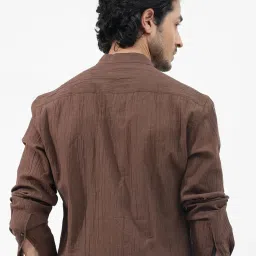Rare Rabbit Brown Regular Fit Solid Shirt image 2