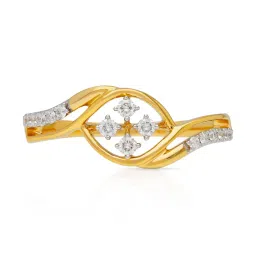 Malabar Gold and Diamonds 18k IGI Certified Diamond Yellow Gold Ring for Women image 2