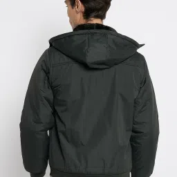 Duke Olive Slim Fit Hooded Jacket image 2