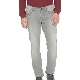 Basics Grey Skinny Fit Lightly Washed Jeans-picture-38