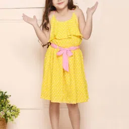 LilPicks Kids Yellow & Pink Printed Dress-picture-29