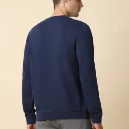Allen Solly Jeans Navy Cotton Regular Fit Sweatshirt image 2