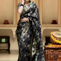 Demure Clothing Co Ethnic Motifs Zari Banarasi Saree image 2