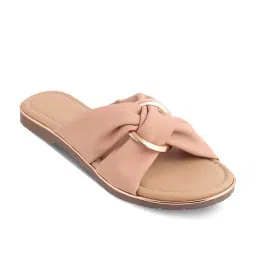 Tresmode Women's Pink Cross Strap Sandals-picture-36