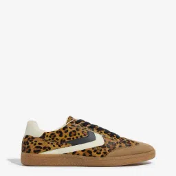 LUNA BLU by Westside Brown Animal Design Lace-Up Sneakers image 2