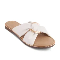 Tresmode Women's White Cross Strap Sandals-image-88
