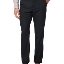 Park Avenue Black Regular Fit Flat Front Trousers-picture-48
