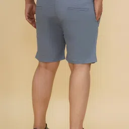 John Pride Slate Grey Cotton Plain Shorts image 2