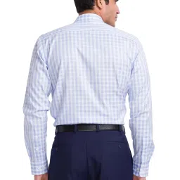Park Avenue Blue Slim Fit Checks Shirt image 2
