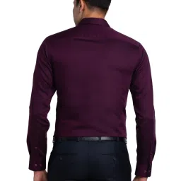 Park Avenue Violet Slim Fit Texture Shirt image 2