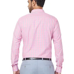 Park Avenue Red Slim Fit Checks Shirt image 2