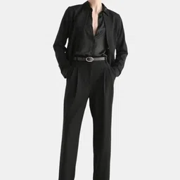 RAREISM Arcadia Women Black Regular Fit Mid-Rise Easy Wash Trousers-picture-11